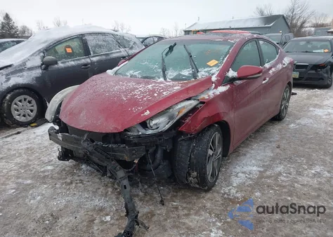 2016 Hyundai Elantra Limited from USA, damaged, VIN 5NPDH4AE7GH655300